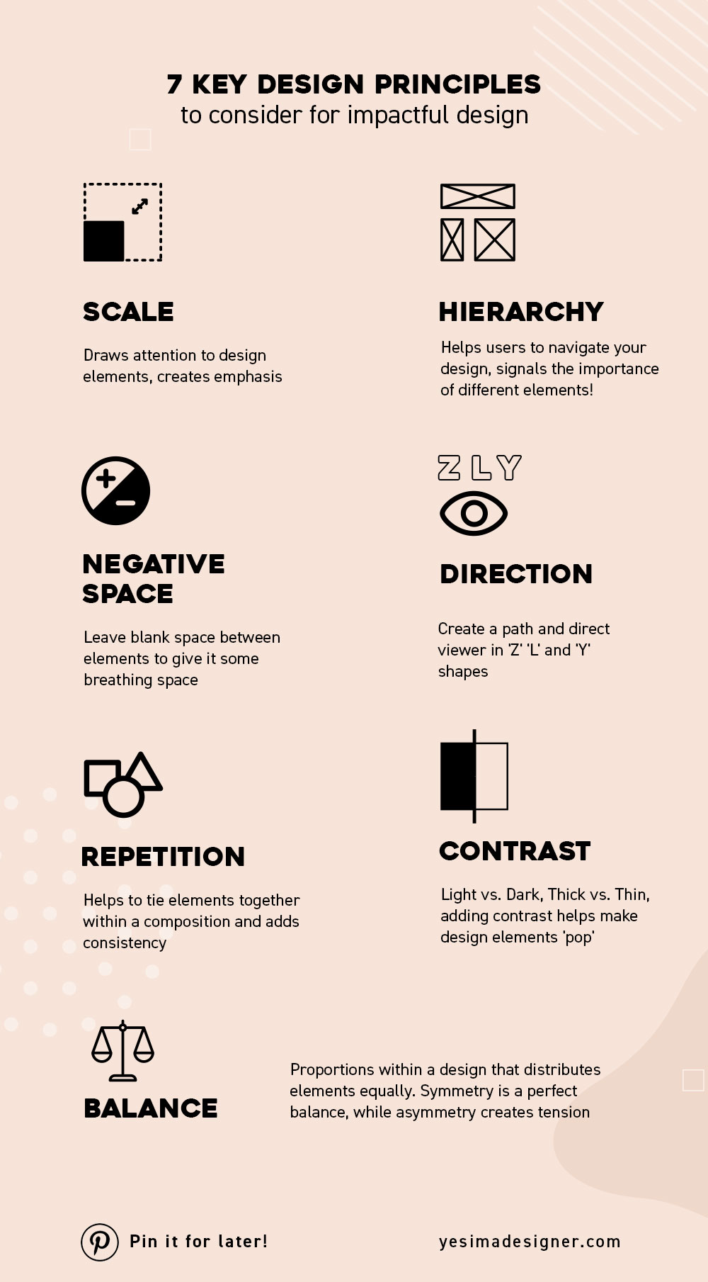 What are the 6 basic principles of layout and composition design?