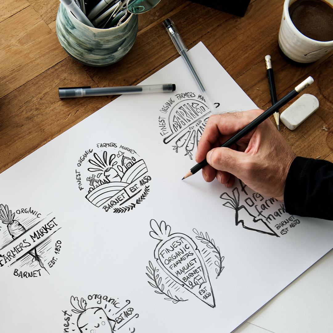 Premium Vector | Sketch hand drawn single line art vintage person use for  logo poster and background